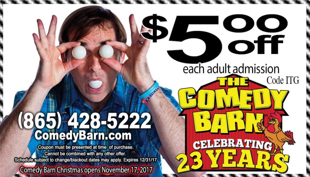 Comedy Barn Coupons and Discount Tickets Pigeon TN