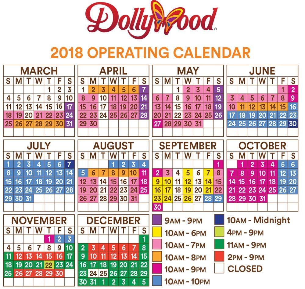 Dollywood Schedule and Guide 2018 Dates, Hours, Rides, Shows, etc