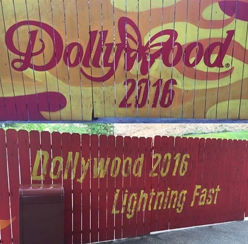 dollywood coaster 2016 sign