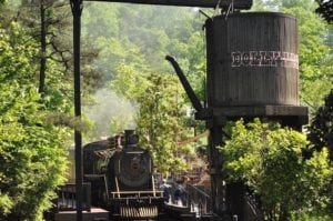 The Dollywood Express steam engine.