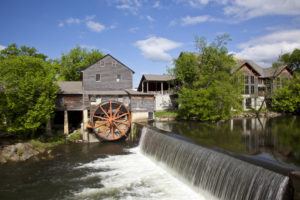 The Old Mill and the Little Pigeon River in Pigeon Forge.