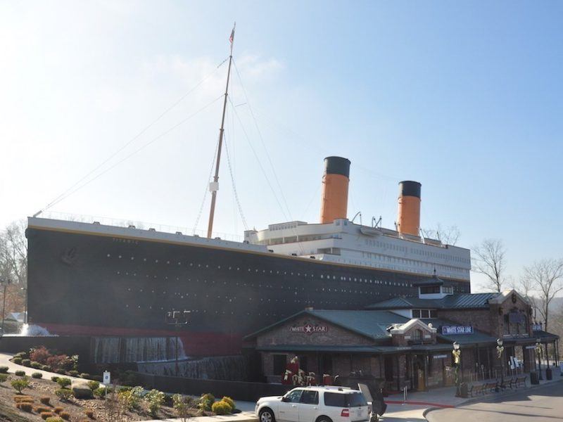 The outside of the Titanic Museum Attraction in Pigeon Forge.