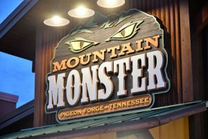 Mountain Monster sign in Pigeon Forge