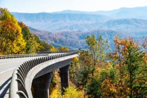 foothills parkway in the fall