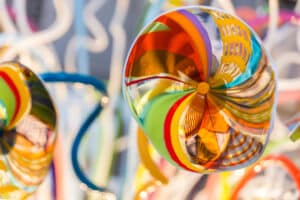 colorful blown glass